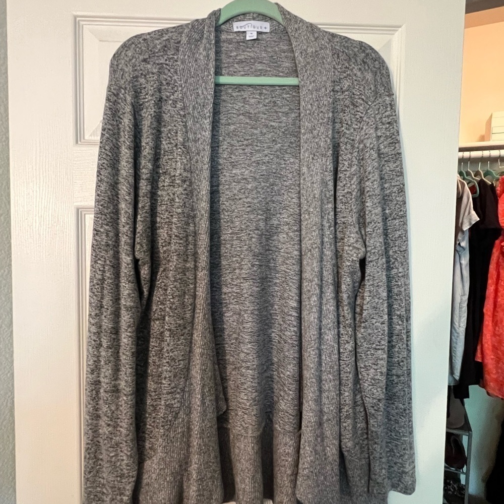 Women's MIDI Grey Cardigan - Picture 2 of 7